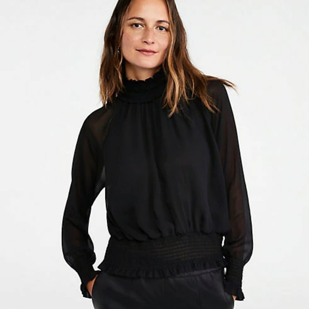 NYT Ann Taylor Black blouse